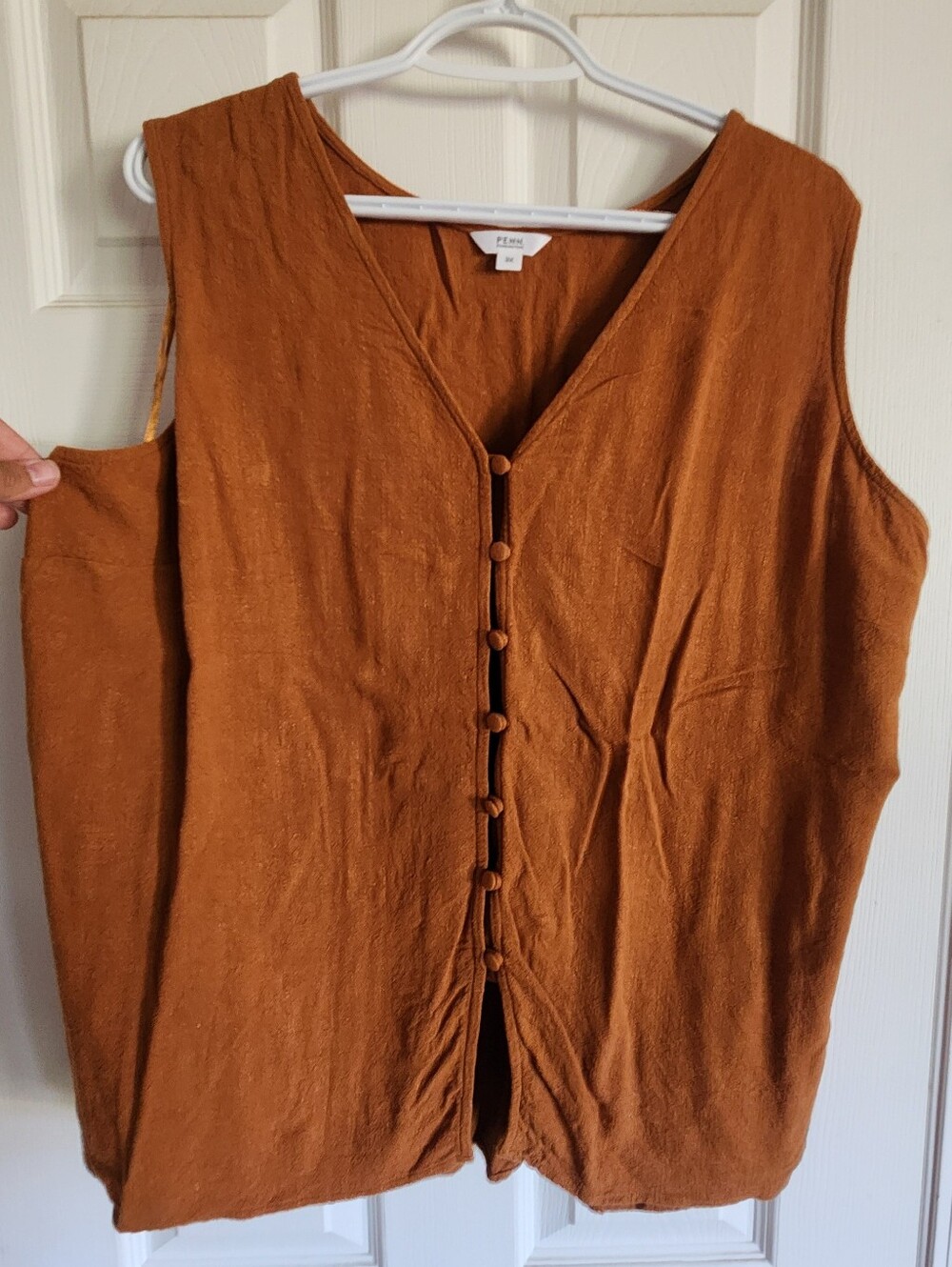 Penningtons Orange Sleeveless Shirt